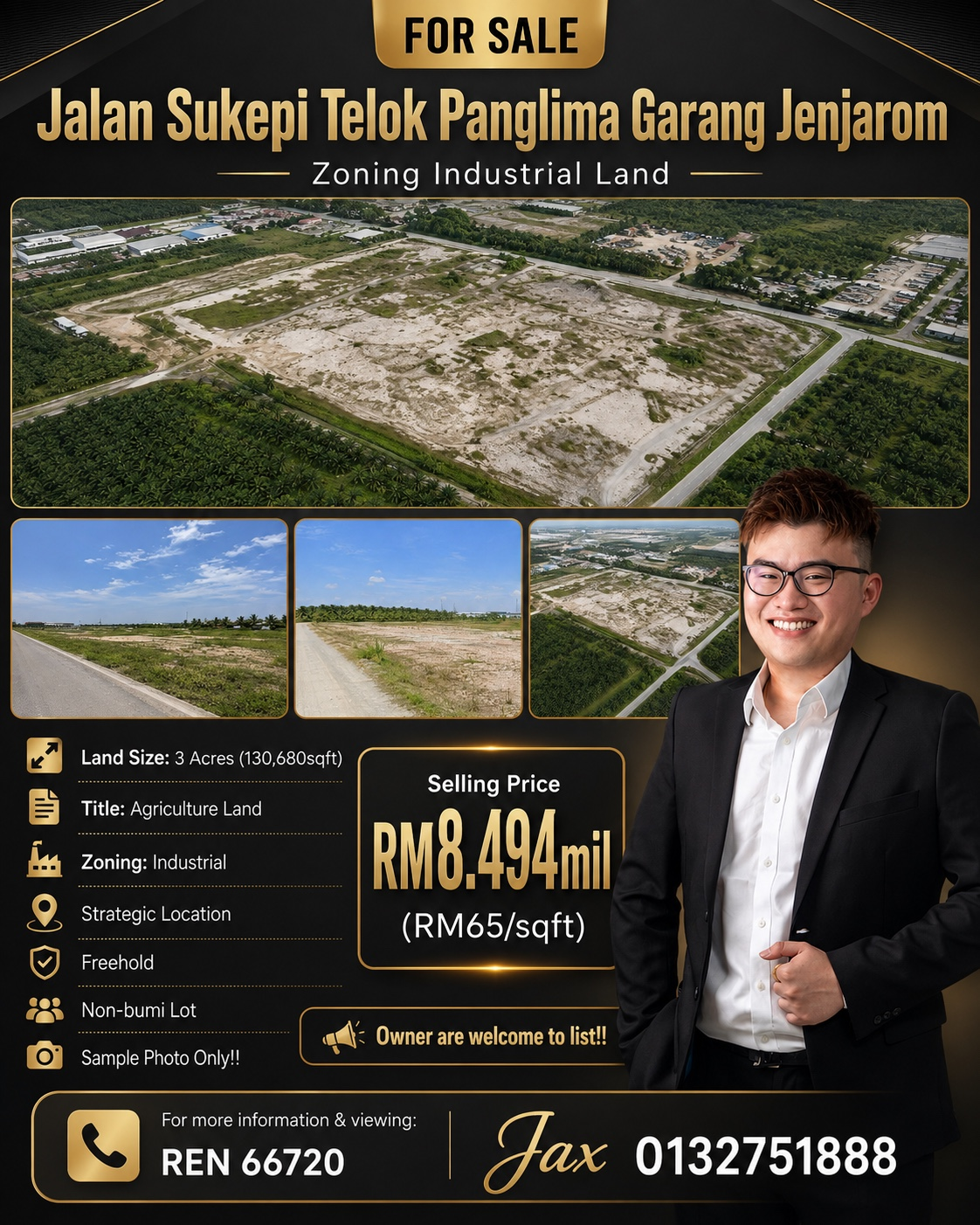 Jalan Sukepi, Jenjarom — Industrial-Zoned Land For Sale — supplied photo 1 (Sample Photos Only)