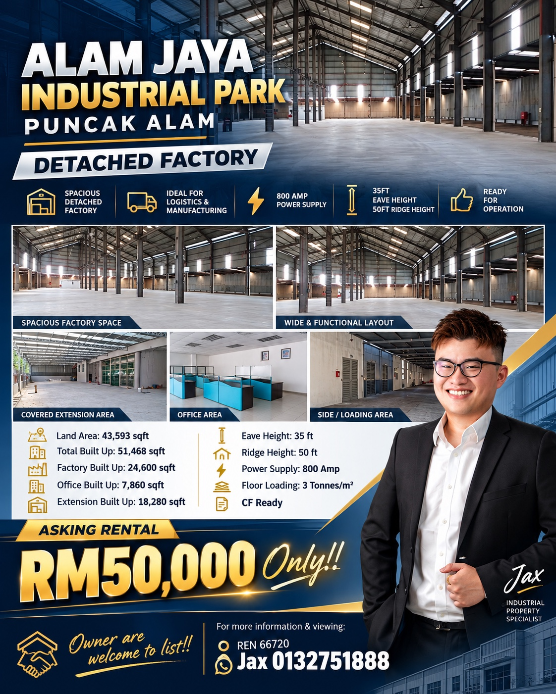 Alam Jaya Industrial Park — Detached Factory For Rent — supplied photo 1