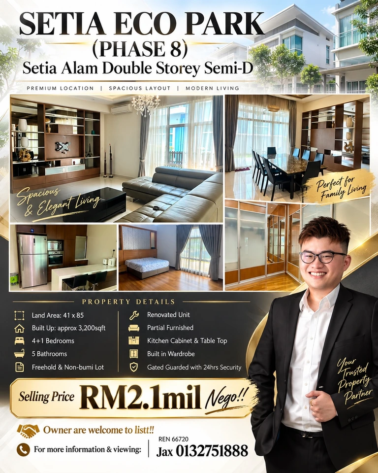 Setia Eco Park Phase 8 — Double-Storey Semi-D For Sale — photo 1