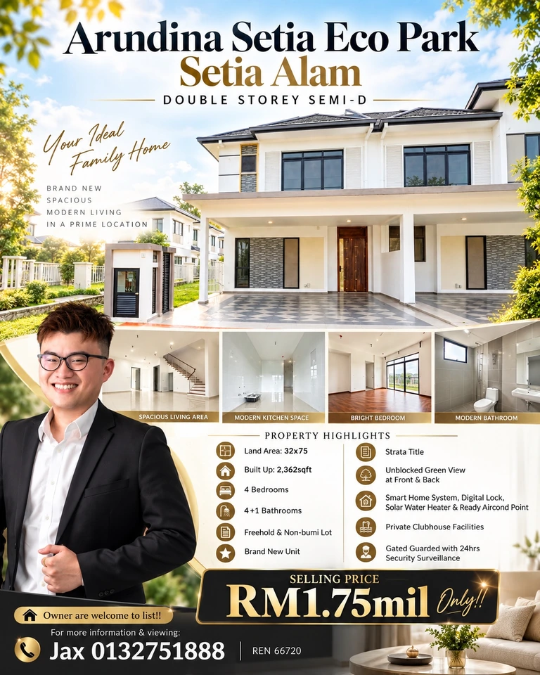 Arundina Setia Eco Park double storey semi-D — photo 1