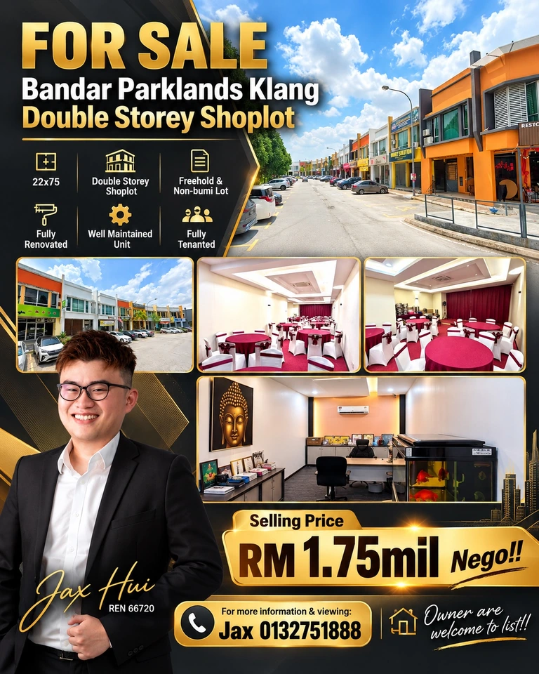 Bandar Parklands Klang double storey shoplot — photo 1